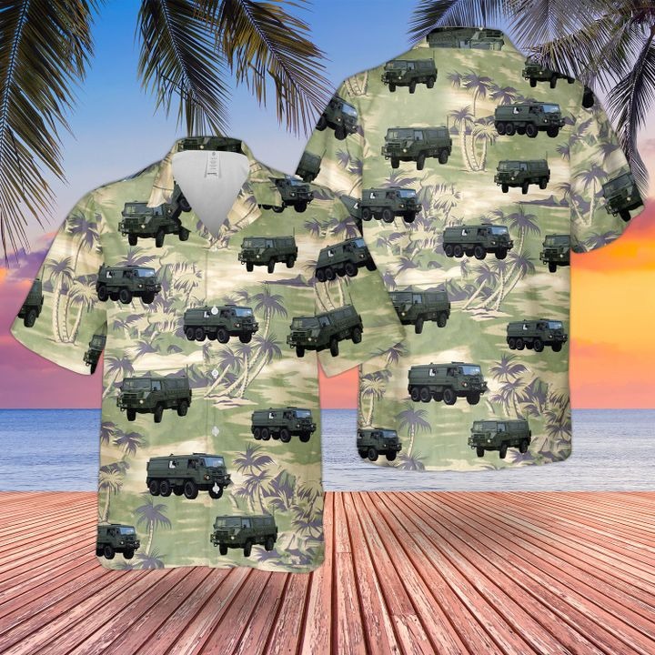 Bristish Army Pinzgauer All Terrain Truck Hawaiian Shirt and short