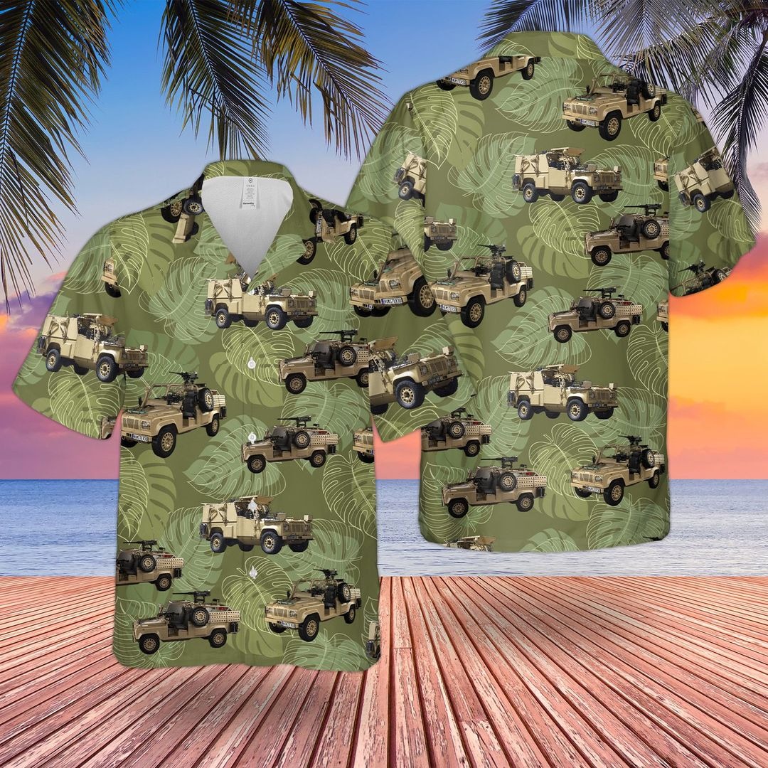 British Army Rwmik Land Rover Revised Weapons Mounted Installation Kit Hawaiian Shirt