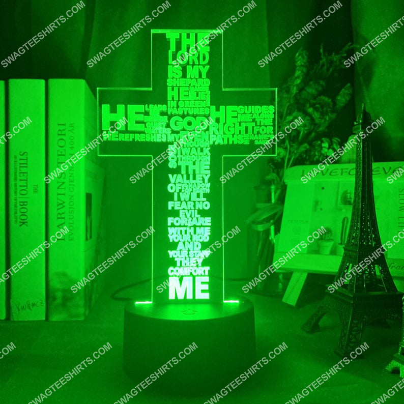 [special edition] Christian Jesus Cross the Lord is my shepherd 3d night light led – maria