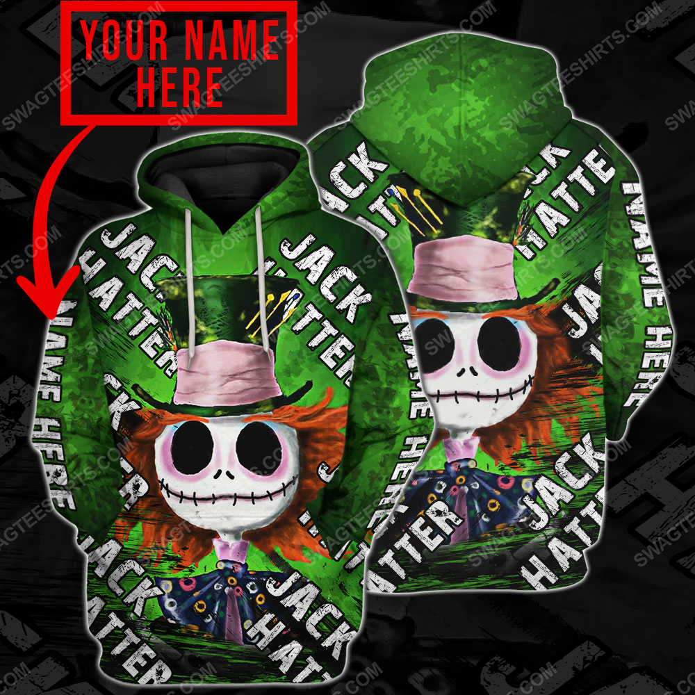 [special edition] Custom jack skellington mad hatter halloween day shirt – maria