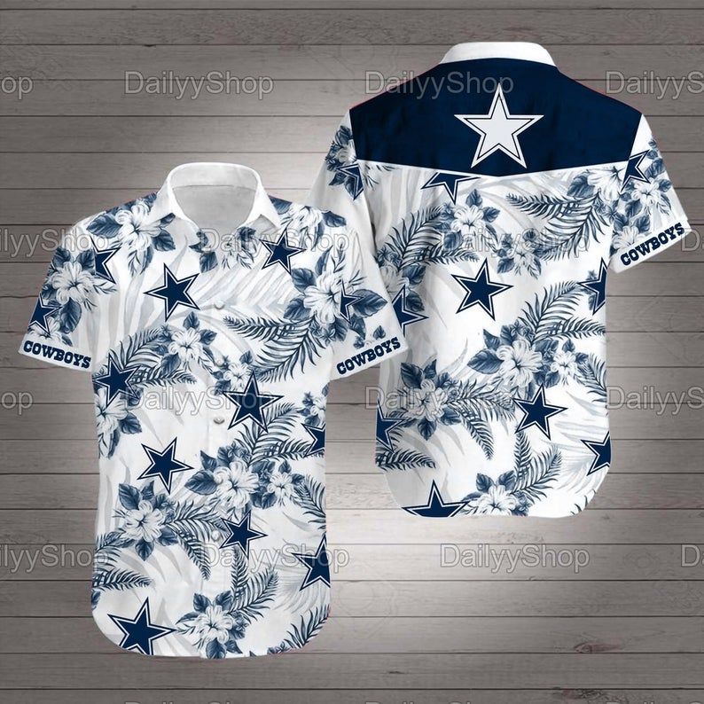 Dallas cowboys nashville tennessee floral nfl football hawaiian shirt