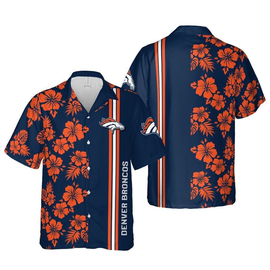Denver broncos nfl football hawaiian shirt summer casual short sleeve