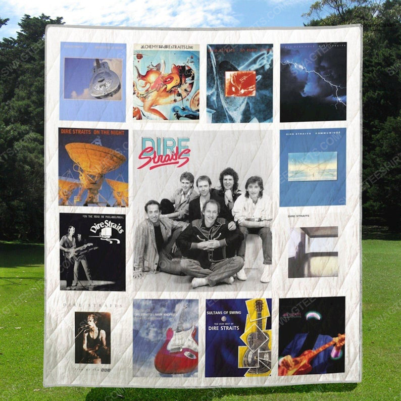 Dire straits albums cover all over print quilt 1
