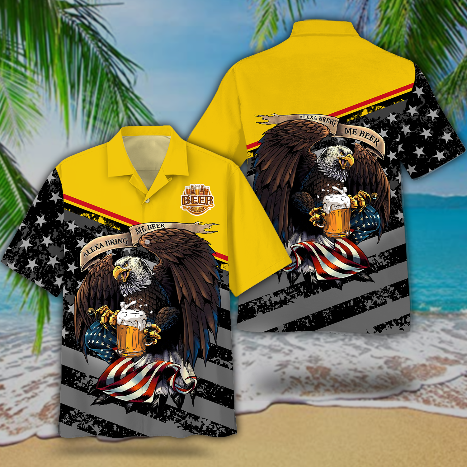Eagles Alexa Bring Me Beer Hawaiian Shirt Beach Short
