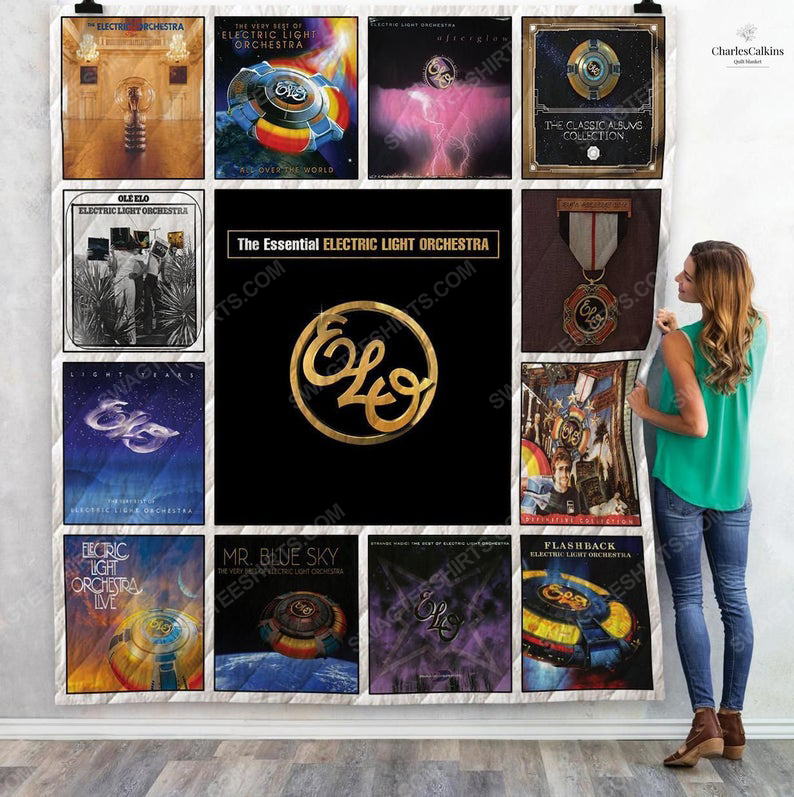Electric light orchestra albums cover vintage all over print quilt 1