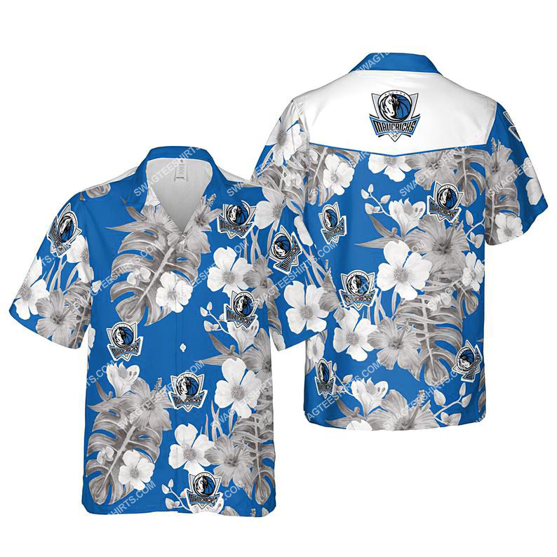 Floral dallas mavericks nba summer vacation hawaiian shirt 1
