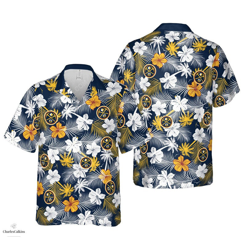Floral denver nuggets nba basketball sports hawaiian shirt 1