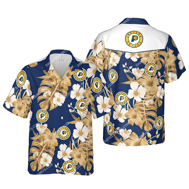 Floral indiana pacers nba summer vacation hawaiian shirt 1