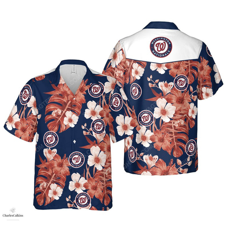 Floral washington nationals sports mlb hawaiian shirt 1