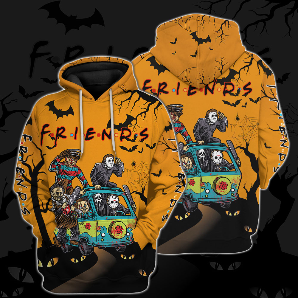 Friend horror halloween 3D all over printed hoodie
