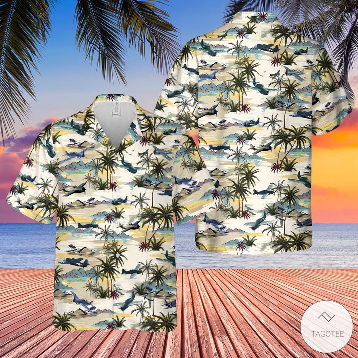 Grumman F4F Wildcat Hawaii Shirt Beach Shorts