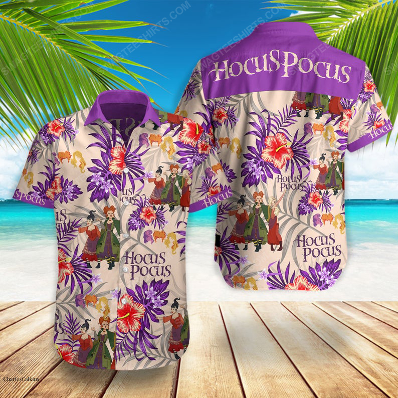 Hocus pocus witches disney cartoon summer vacation hawaiian shirt 1