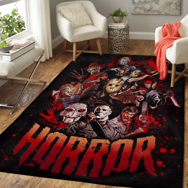 Horror killer characters rug