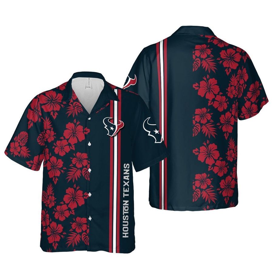 Houston texans floral nfl football hawaiian shirt