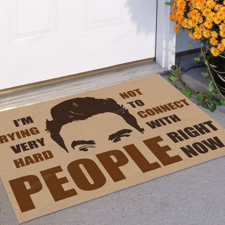 Im Trying Very Hard Not To Connect With People Right Now Doormat 2