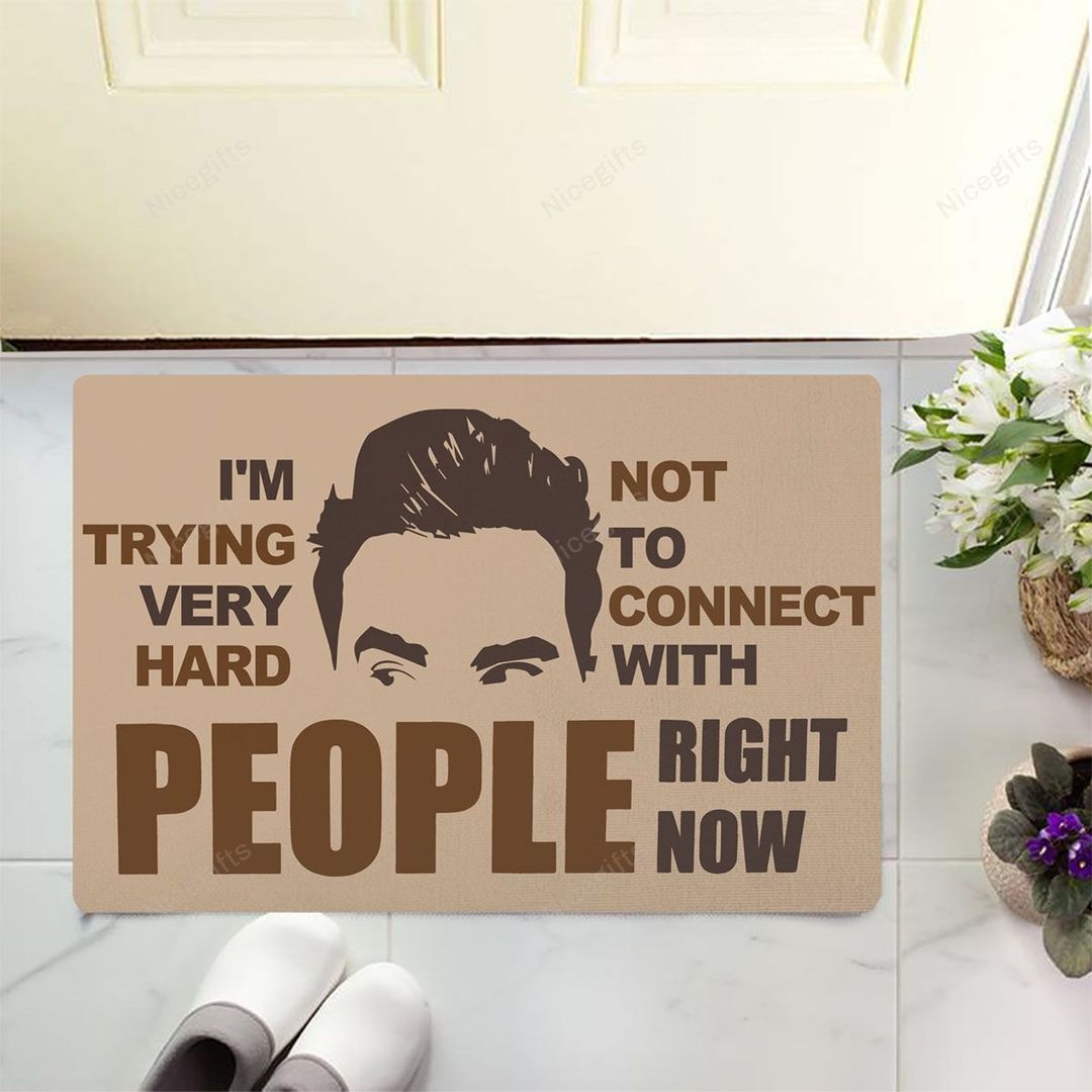 Im Trying Very Hard Not To Connect With People Right Now Doormat1