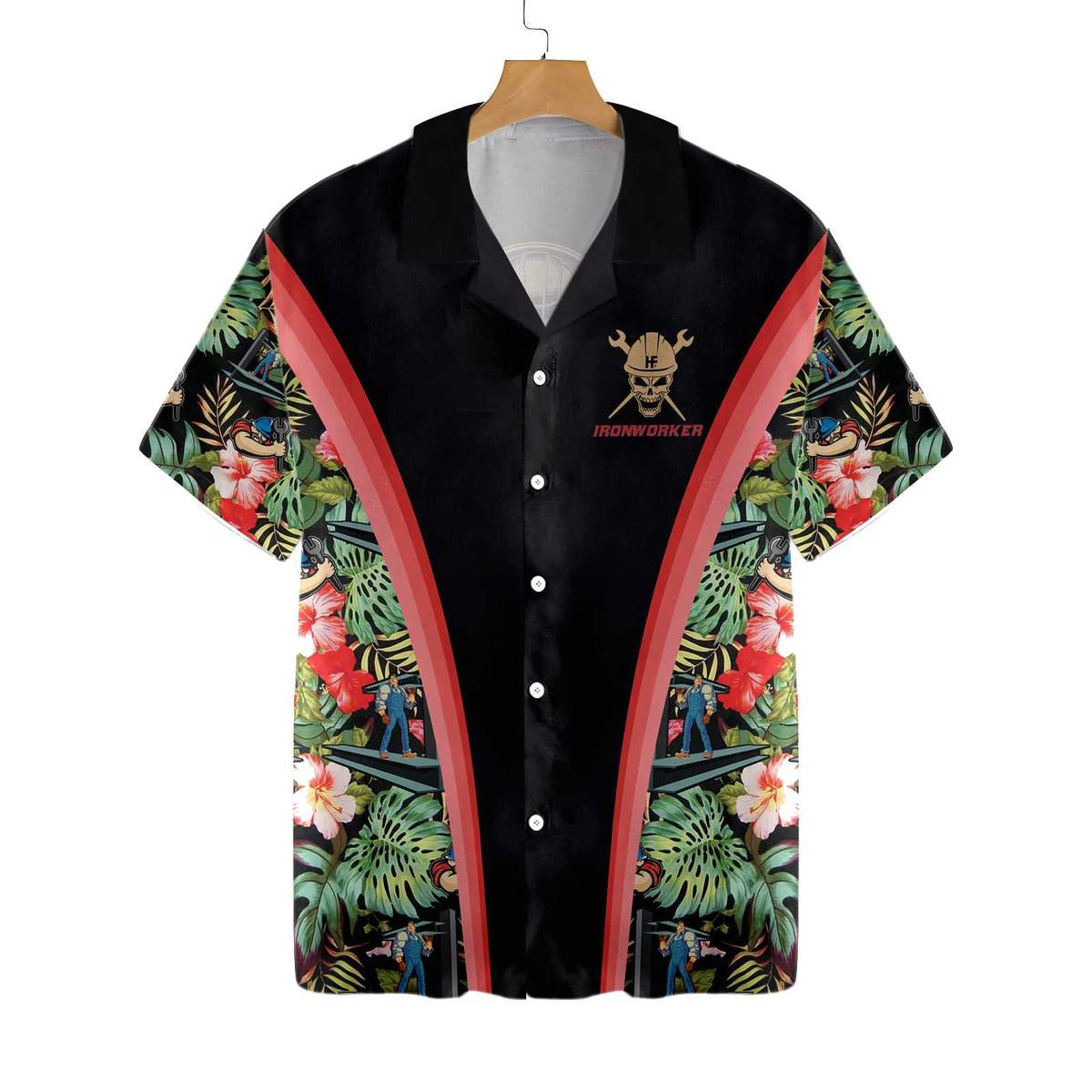 Ironworker Tropical hawaiian shirt Front