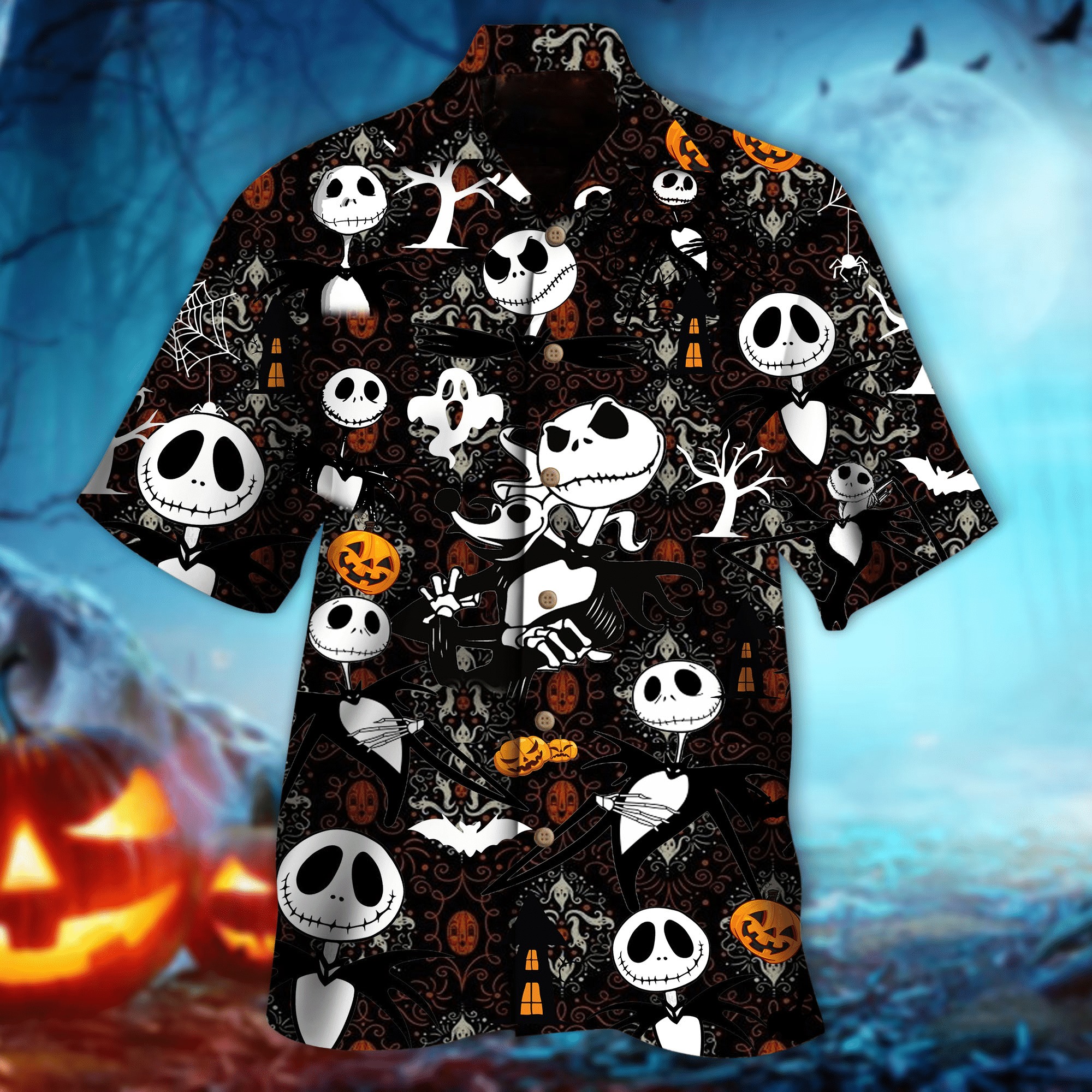 Jack Skellington Halloween hawaiian shirt