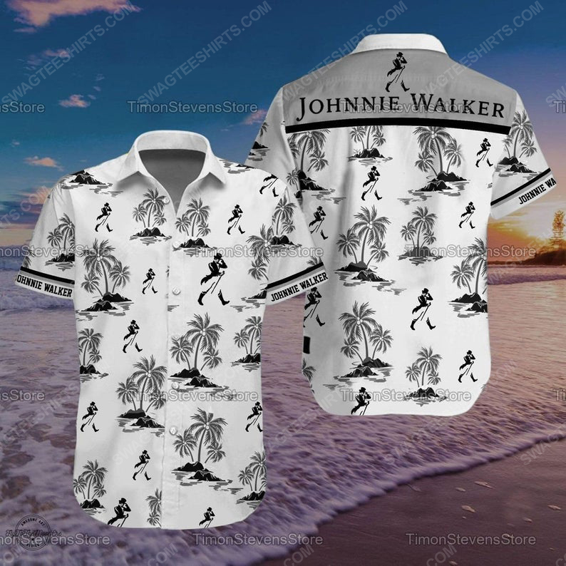 Johnnie walker whisky summer party hawaiian shirt 1