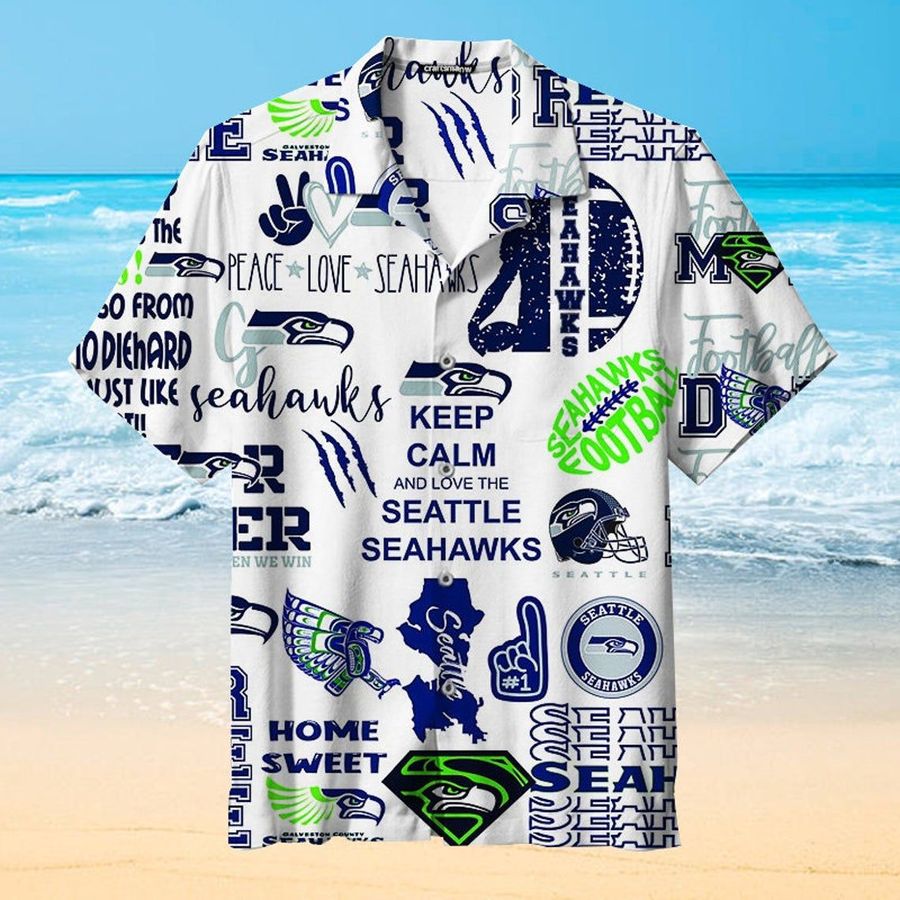 Keep calm and and love the Seattle Seahawks hawaiian shirt