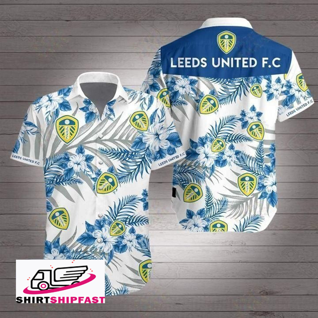 Leeds United Premier League football hawaiian shirt