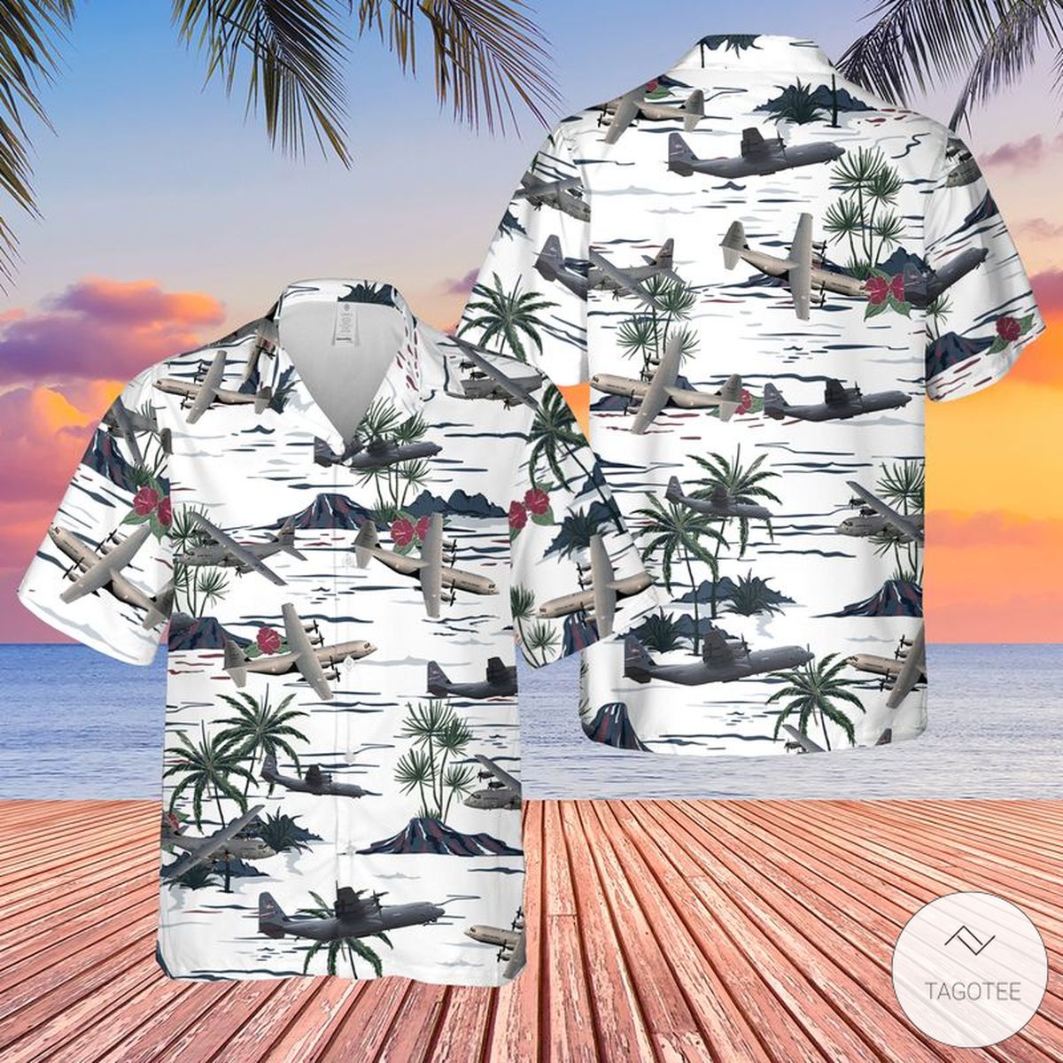 Lockheed Martin C-130J Super Hercules Hawaiian Shirt, Beach Shorts – TAGOTEE