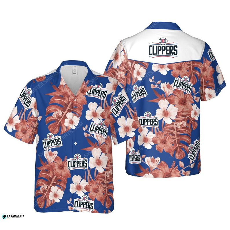 Los angeles clippers nba basketball sports summer vacation hawaiian shirt 1