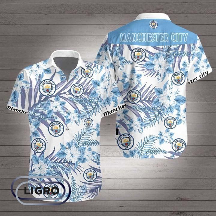 Manchester City Premier League Football Hawaiian Shirt