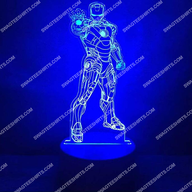 Marvel avengers hero iron man 3d night light led 21
