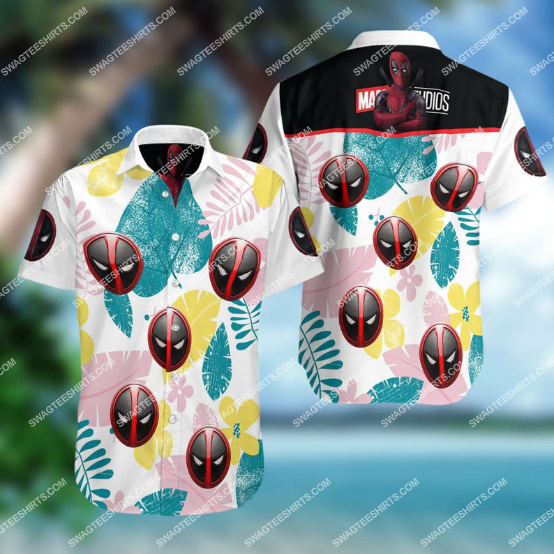 Marvel comics deadpool summer vacation hawaiian shirt 1