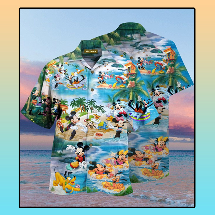 Mickey Mouse Beach Picnic Hawaiian Shirt1