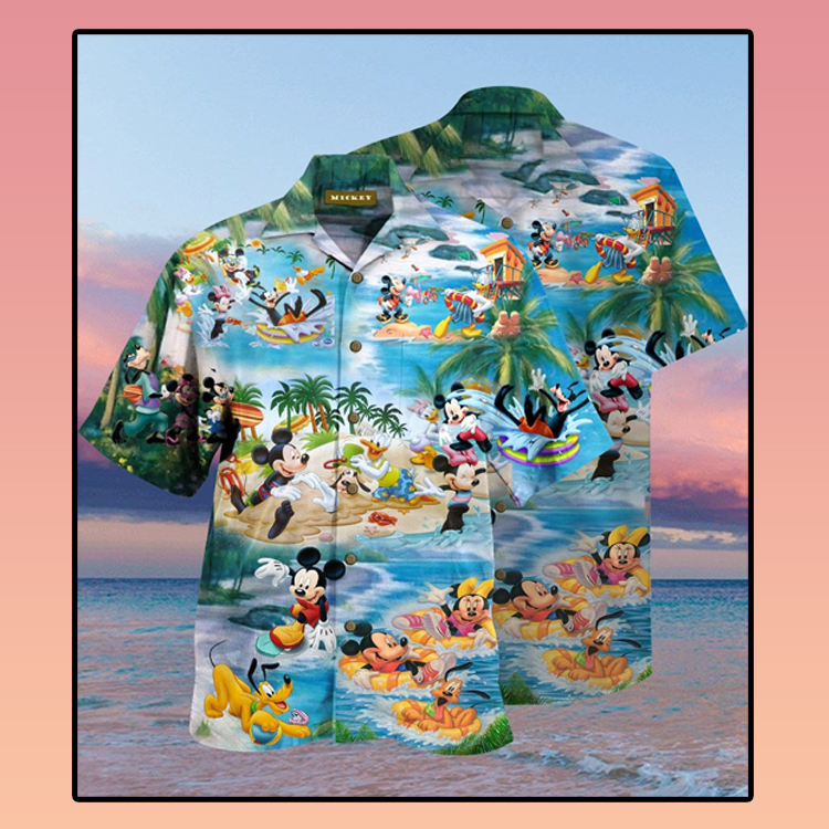 Mickey Mouse Beach Picnic Hawaiian Shirt2