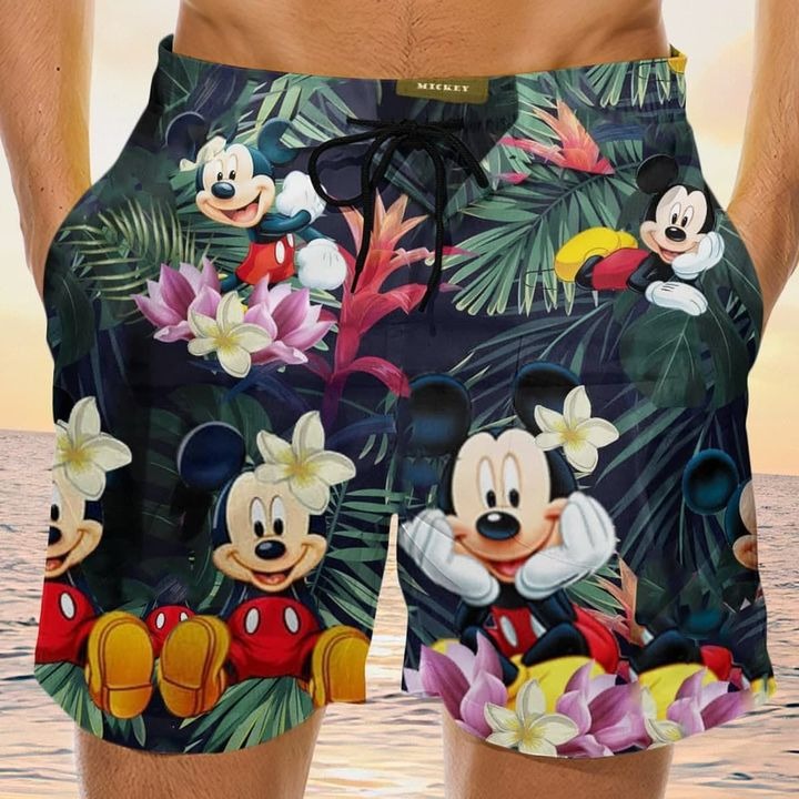 Mickey mouse aloha short sleeve hawaiian shirt 2