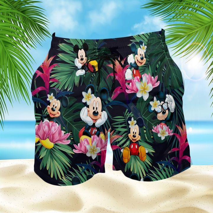 Mickey mouse aloha short sleeve hawaiian shirt 3