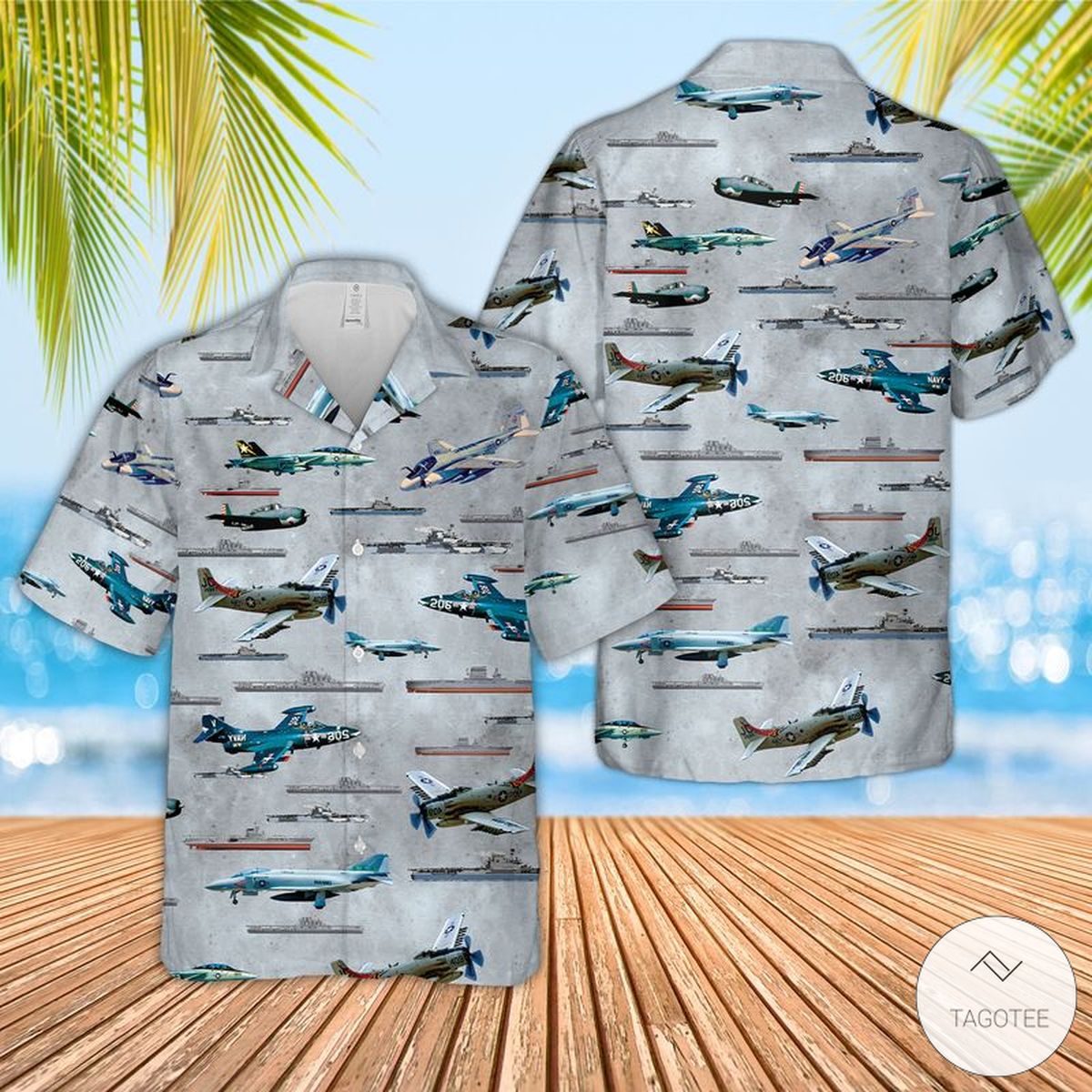 Naval Aviation History Hawaiian Shirt Beach Shorts