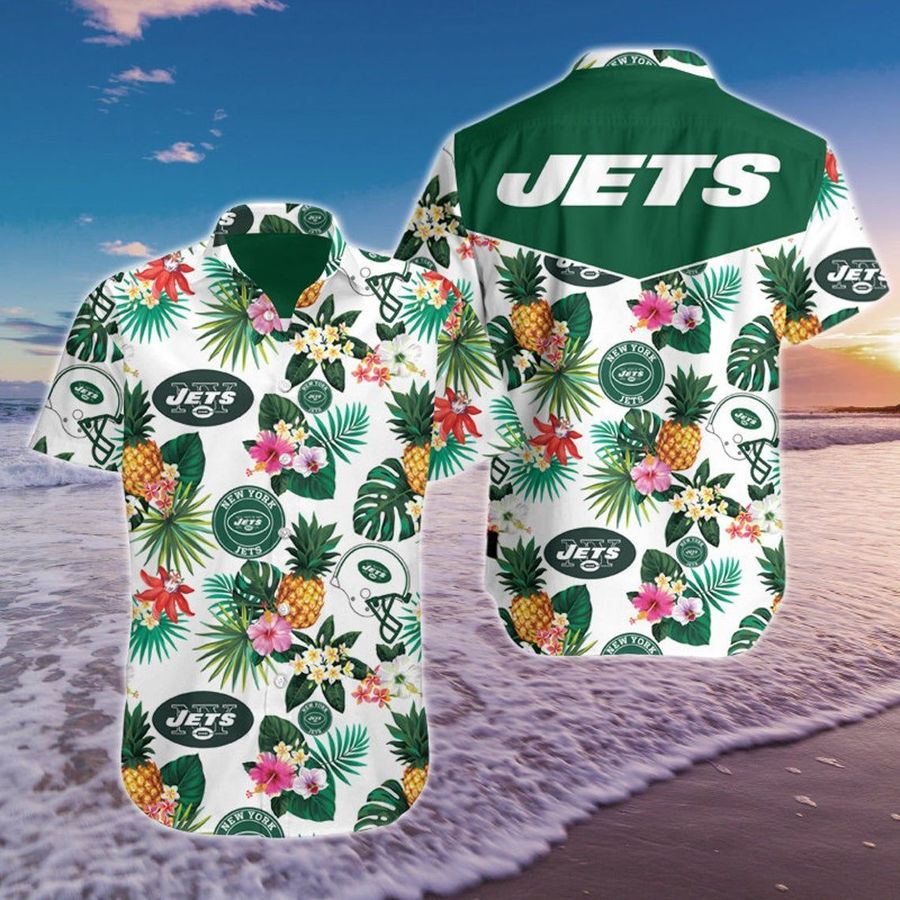New york jets pineapple nfl football hawaiian shirt