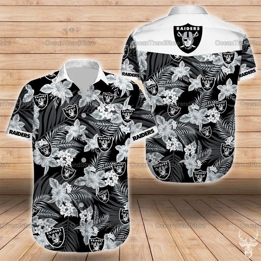 Oakland raiders nfl football hawaiian shirt