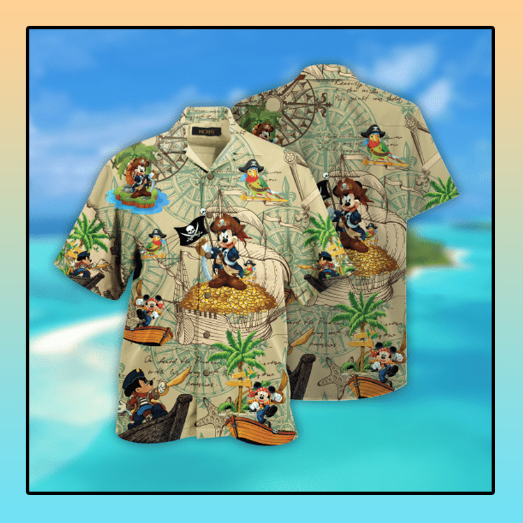 Pirate mickey unisex hawaiian shirt1