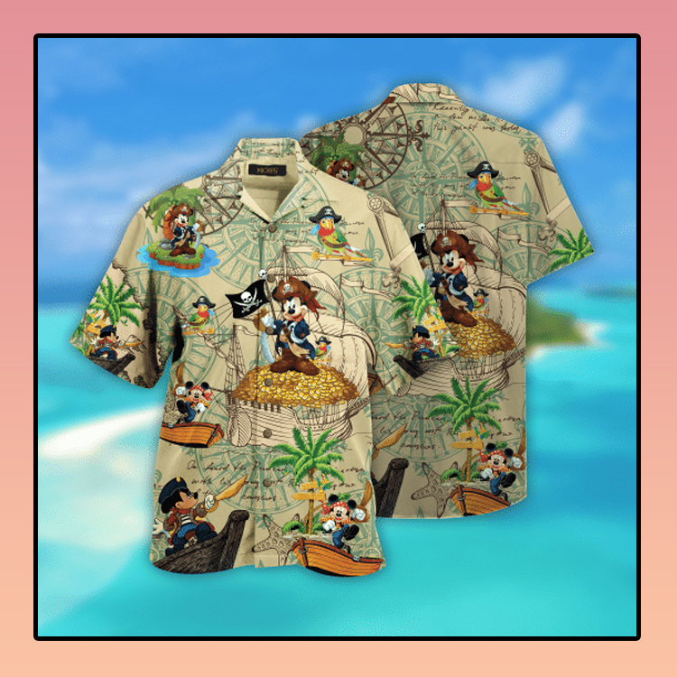 Pirate mickey unisex hawaiian shirt2