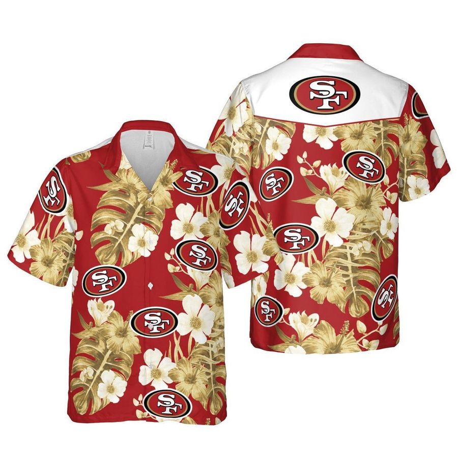 San francisco 49ers floral nfl football hawaiian shirt