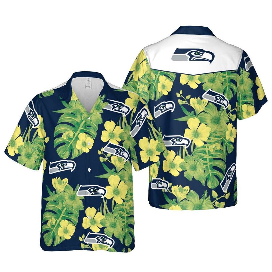 Seattle seahawks floral nfl football hawaiian shirt