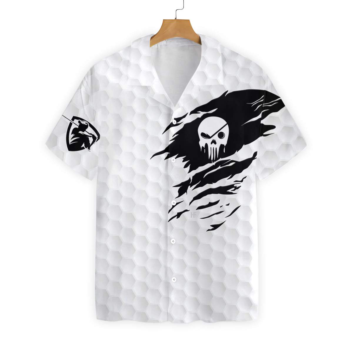 The Golf Skull hawaiian shirt Front