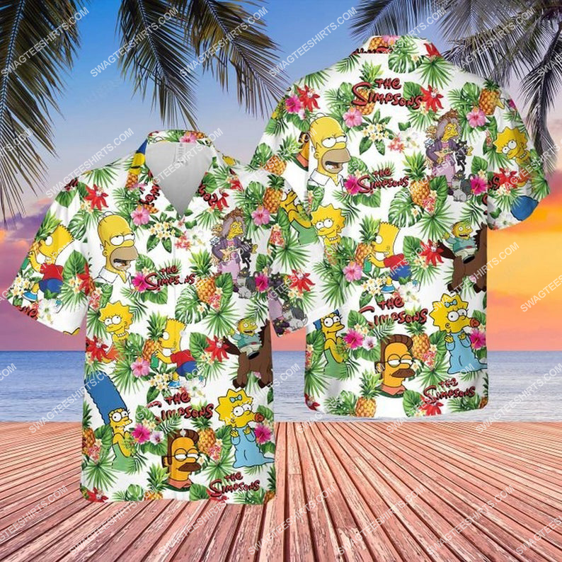 The simpsons tv show summer vacation hawaiian shirt 1