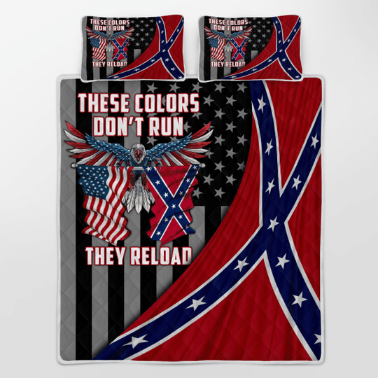 These colors don't run they reload Quilt bedding set