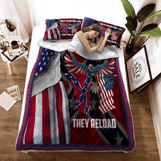 These colors dont run they reload Quilt bedding set1