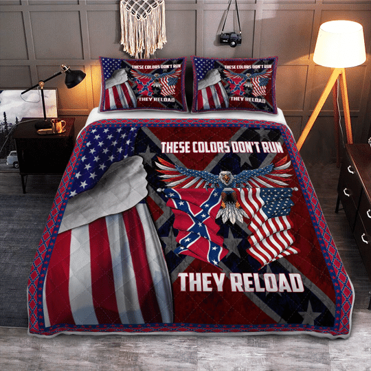These colors dont run they reload Quilt bedding set4