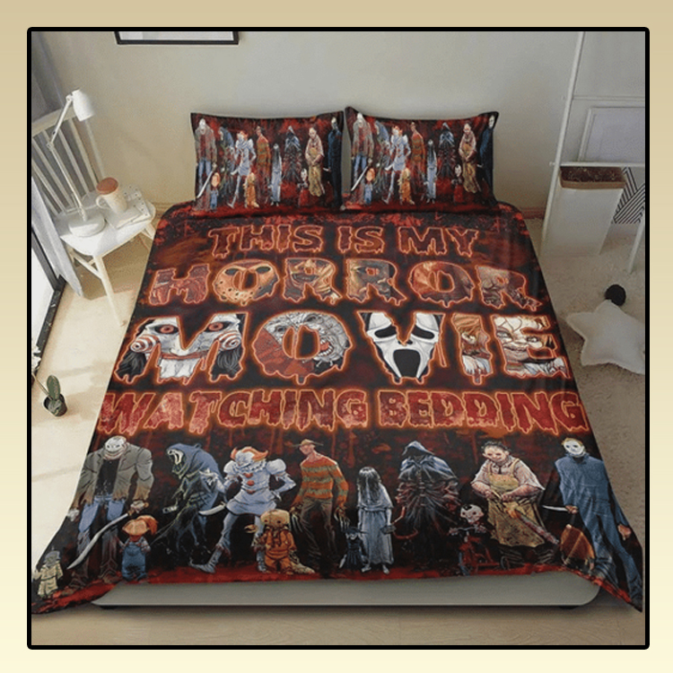 This Is My Horror Movie Watching Bedding Set2