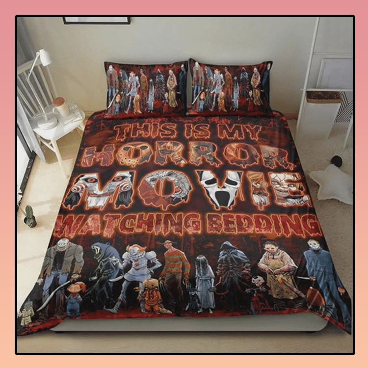 This Is My Horror Movie Watching Bedding Set3