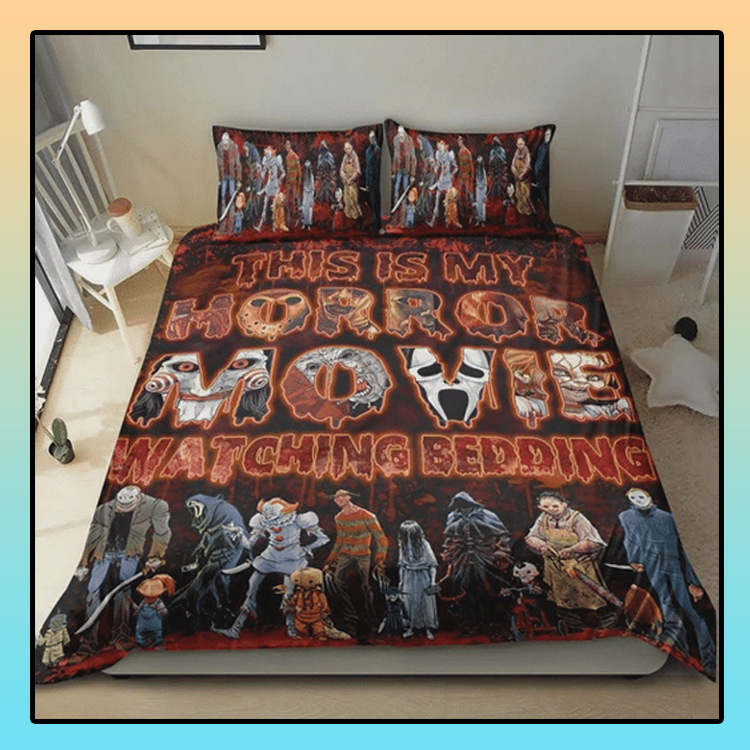 This Is My Horror Movie Watching Bedding Set4