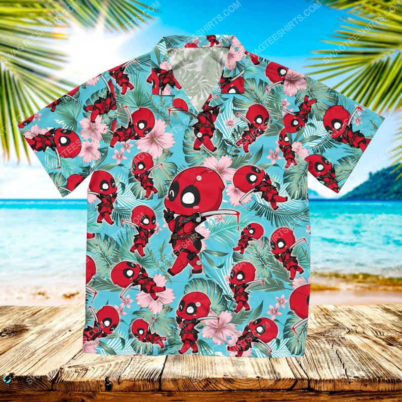 Tropical deadpool marvel summer vibe hawaiian shirt 1